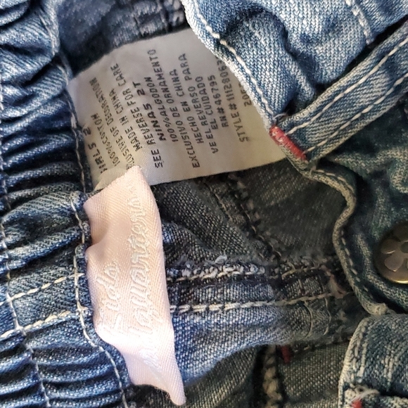 Kids HEADQUATERS EMBROIDERED GIRLS DENEM SIZE 2T - Picture 3 of 3